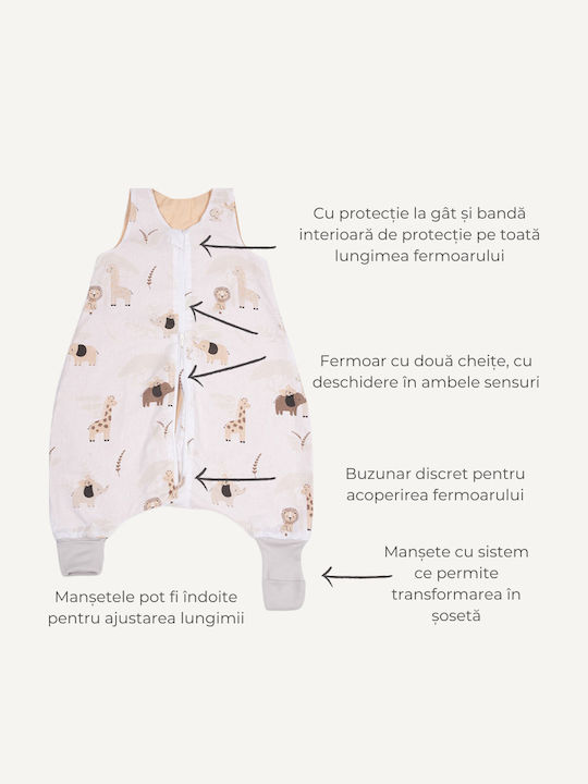 Kidizi Sac De Dormit De Vară Cu Picioare 0.5 Tog Bej