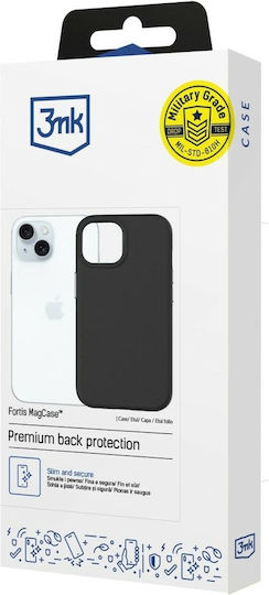 3MK Magcase Rückseite Umschlag Kunststoff / Gehärtetes Glas Schwarz iPhone 15