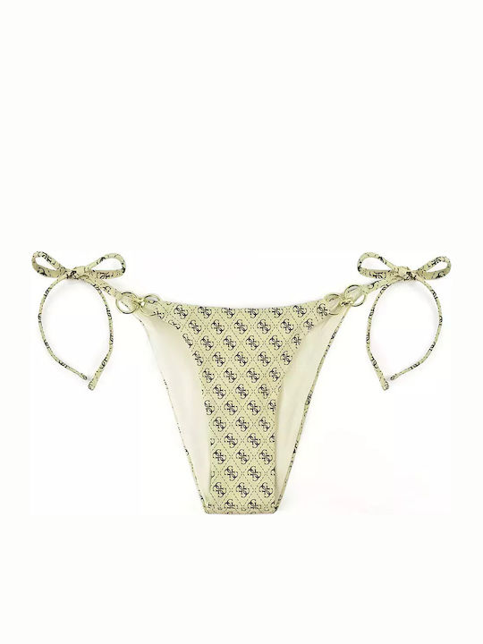 Bikini Slip με Κορδονάκια Μπεζ