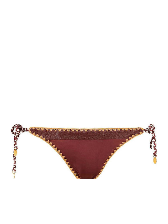 Blika Bikini Slip with Ties Chocolate