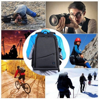 Puluz Kamerataschen & -hüllen Rucksack Schwarz