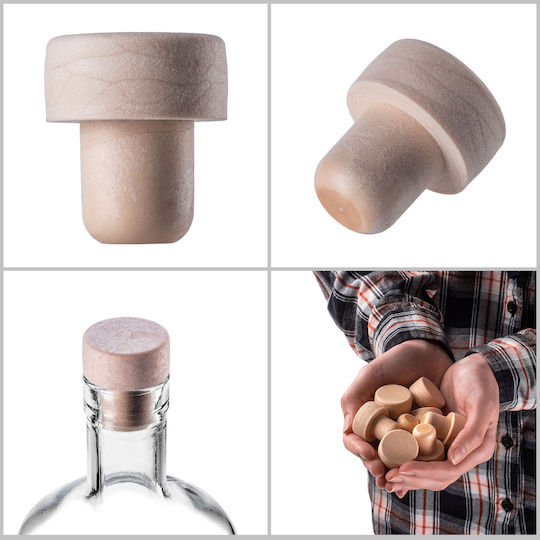 Mushroom Stopper Bottles Bottle Closures Corks Liqueurs Ø21.5 Mm 10 Pcs