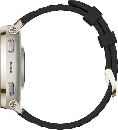 Amazfit Active 3 Premium Stainless Steel 45mm Αδιάβροχο Smartwatch με SIM και Παλμογράφο (Μαύρο)