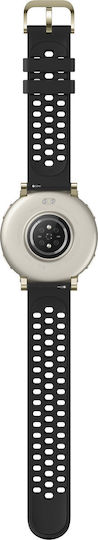 Amazfit Active 3 Premium Stainless Steel 45mm Αδιάβροχο Smartwatch με SIM και Παλμογράφο (Μαύρο)