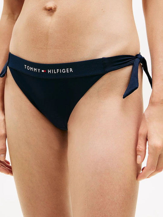 Bikinihosen Slip mit Schnürung Dunkelblau