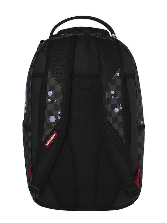 Sprayground Purple Slime Takeover Σχολική Τσάντα Πλάτης Μαύρη με Θήκη για Παγούρι