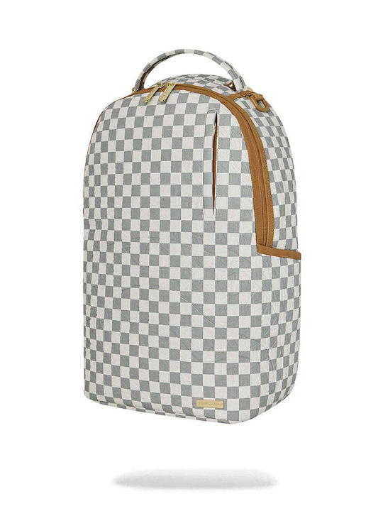 Sprayground Cream Check Dlxsv Σχολική Τσάντα Πλάτης Λευκή