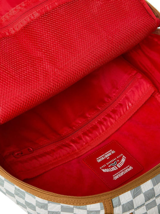 Sprayground Cream Check Dlxsv Σχολική Τσάντα Πλάτης Λευκή