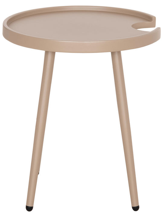 Hilfsmittel Garten- und Terrassentisch aus Aluminium Teroc Cappuccino 47x47x53cm