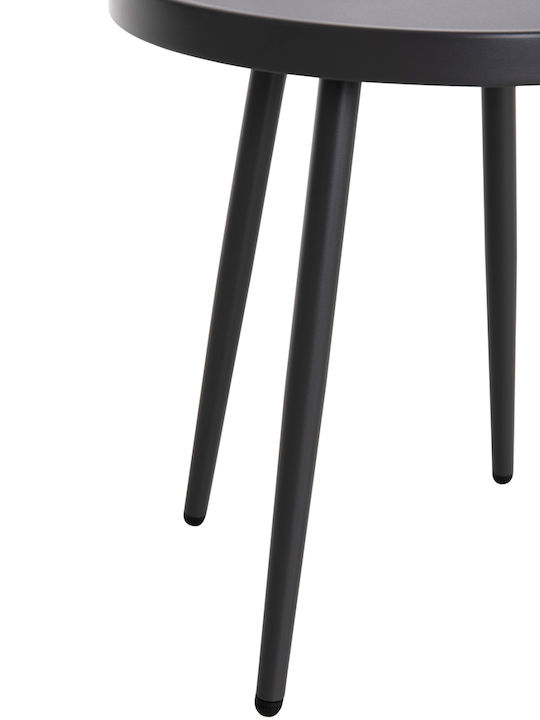Auxiliary Table for Small Outdoor Spaces Aluminum Teroc Gray 47x47x53cm