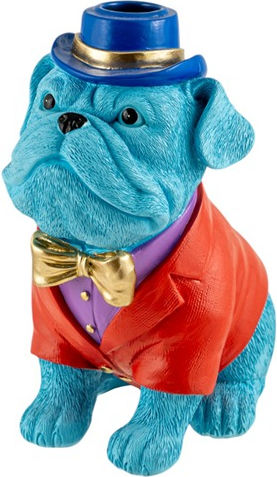 Polyresin Hund Kerzenhalter 14,8×9,8×17,9cm