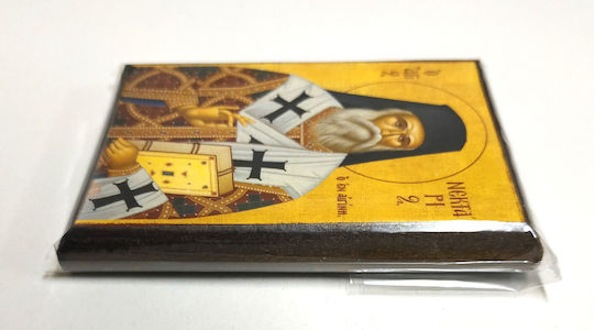 Saint Nektarios of Pentapolis of Aegina "Icon Frame Category Paper Krn No 00 Dimension 6.5cm X 9.5cm" Icon Wood MDF S&k Byzantine Icons