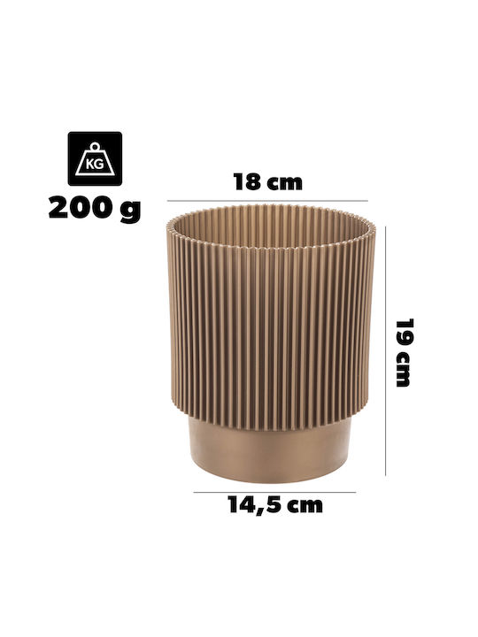 Kadax Kunststoff Blumentopf Gold 17cm