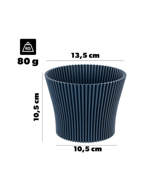 Kadax Γλάστρα Πλαστική Navy Blue 13εκ.
