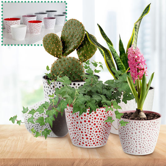 Kadax Plastic Pink Flower Pot 11x11cm