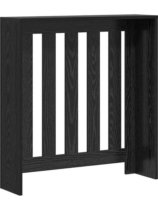vidaXL Black Particleboard Radiator Cover 78x20x82cm