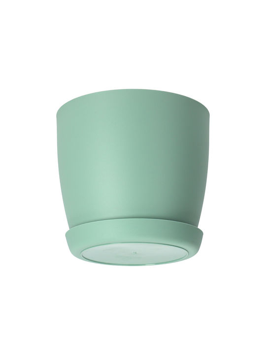 Kadax Γλάστρα Πλαστική Green με Πιάτο 12x11x10εκ.