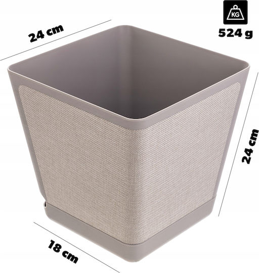 Kadax Γλάστρα Beige με Πιάτο 24εκ.
