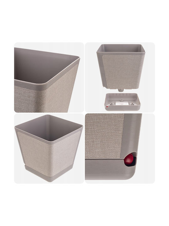 Kadax Beige Blumentopf mit Untersetzer 24cm