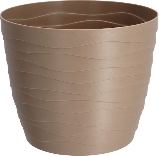 Kadax Γλάστρα Πλαστική Beige 17x17εκ.