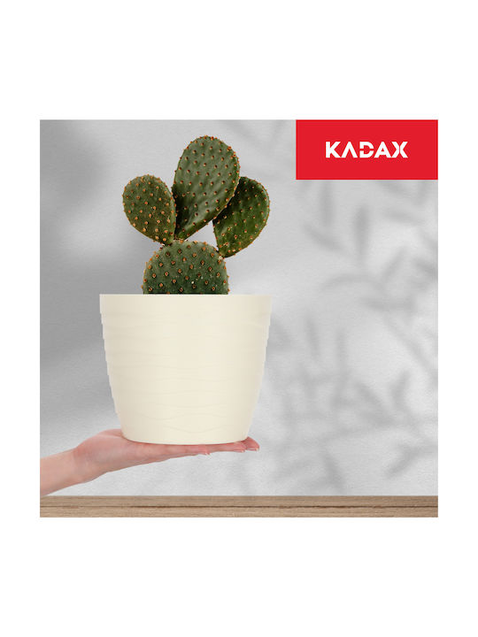 Kadax Γλάστρα Πλαστική Cream 17x17εκ.