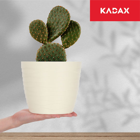 Kadax Γλάστρα Πλαστική Cream 17x17εκ.