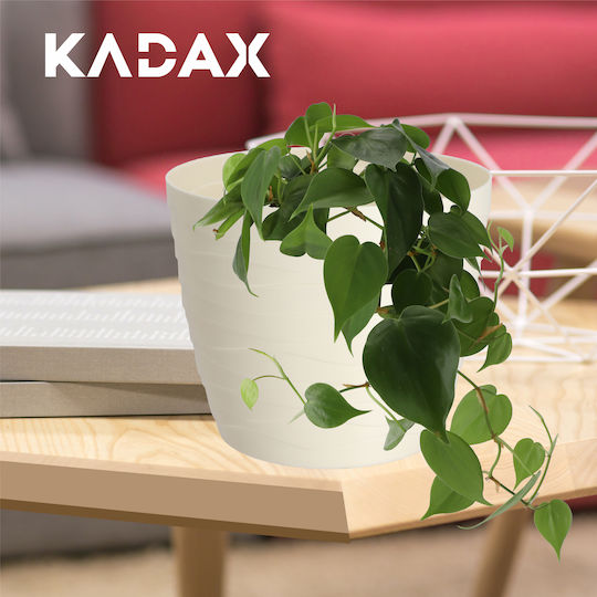 Kadax Γλάστρα Πλαστική Cream 17x17εκ.