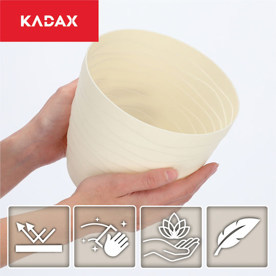 Kadax Γλάστρα Πλαστική Cream 17x17εκ.