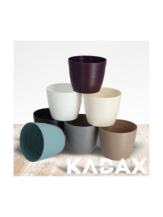 Kadax Γλάστρα Πλαστική Ash Gray 15x15εκ.