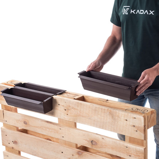 Kadax Set 6 Ghivece De Flori Din Plastic Maro