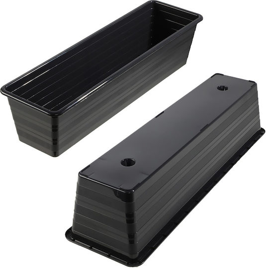 Kadax Set 3 Ghivece de Flori Din Plastic Gri