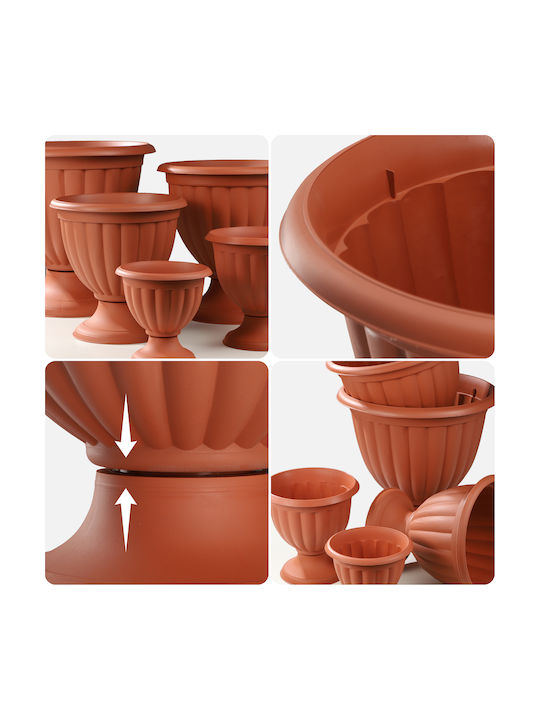 Kadax Plastic Orange Flower Pot 40cm