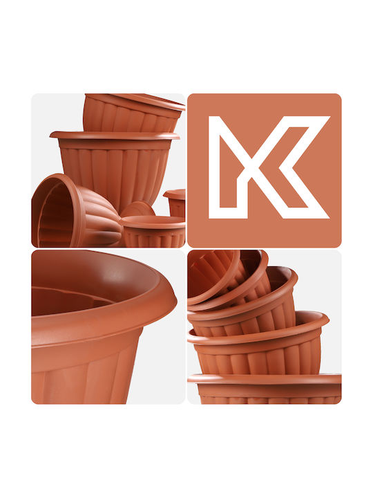 Kadax Plastic Orange Flower Pot 40cm