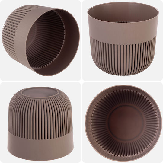 Kadax Kadax Kunststoff Blumentopf Beige 15x15cm