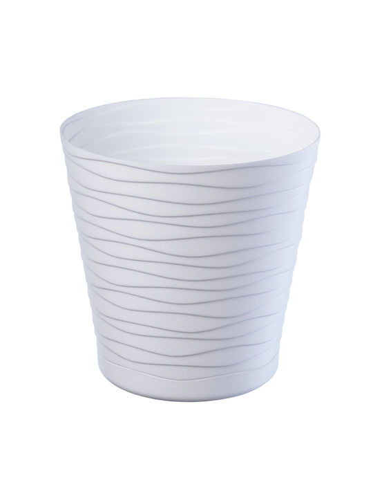 Kadax Γλάστρα Πλαστική White με Πιάτο 18x18εκ.
