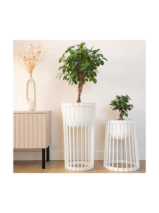 Kadax Γλάστρα Πλαστική White 29εκ.