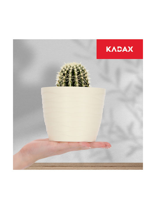 Kadax Kadax Kunststoff Blumentopf Creme 11x11cm