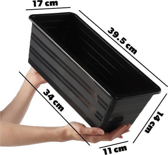 Kadax Set 3 Planter Box-uri Plastice Gri