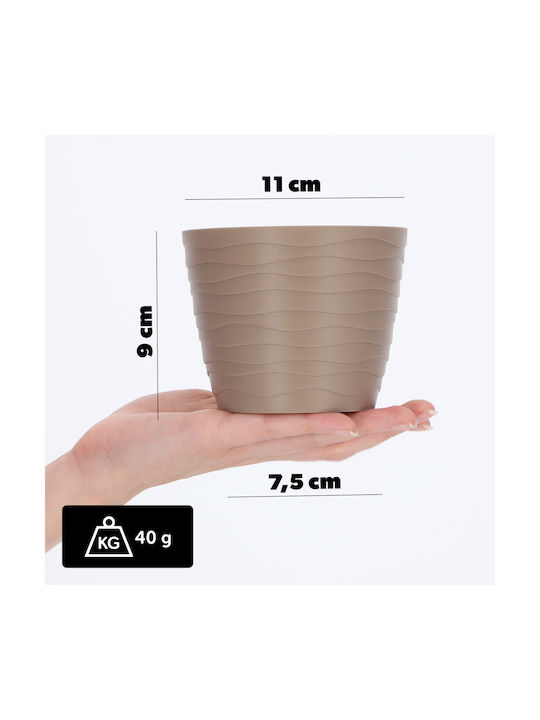 Kadax Γλάστρα Πλαστική Beige 11x11εκ.