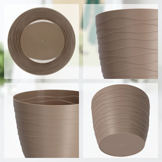 Kadax Kadax Kunststoff Blumentopf Beige 11x11cm