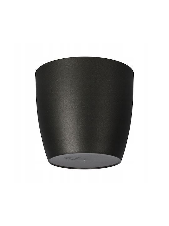 Kadax Plastic Flower Pot Graphite with Saucer 30x28cm