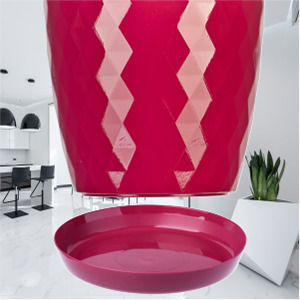 Kadax Σετ 3 Γλάστρες Πλαστικές Pink με Πιάτο