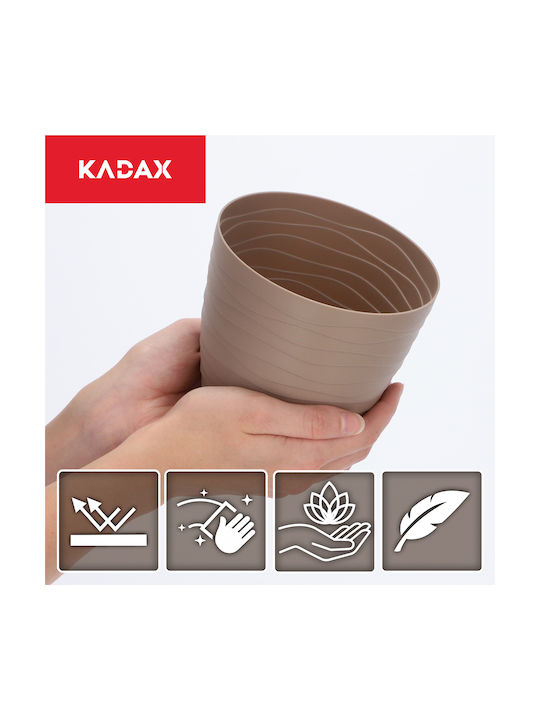 Kadax Kadax Kunststoff Blumentopf Beige 13x13cm