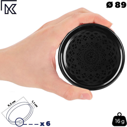 Kadax Βαζάκι Γυάλινο με Καπάκι 1700ml (8τμχ)