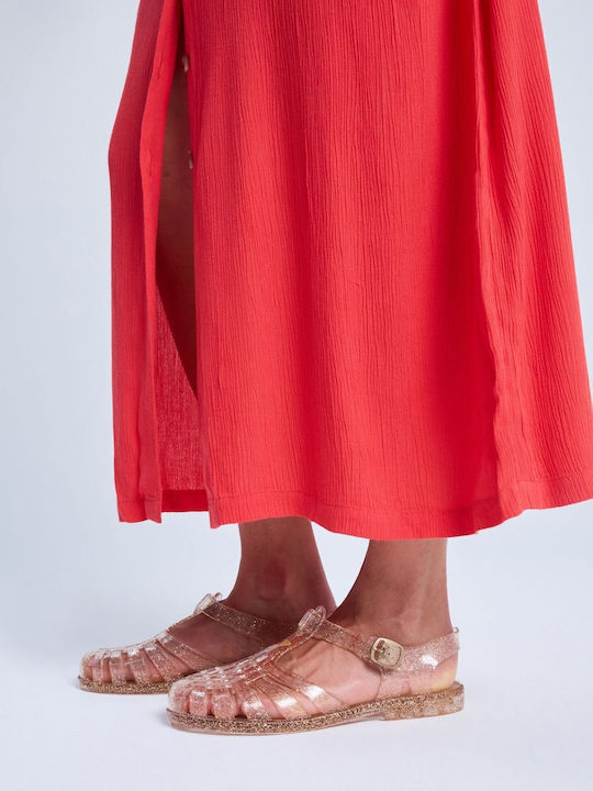 Women's White Flat Sandals