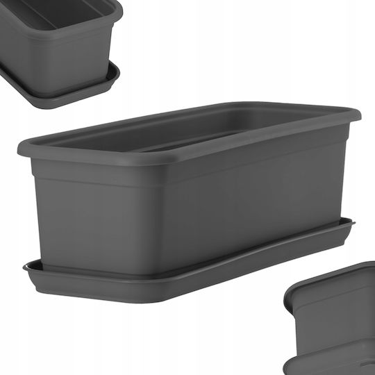 Kadax Farfurie Pentru Floare Din Plastic Antracit 40x14.9cm 31519