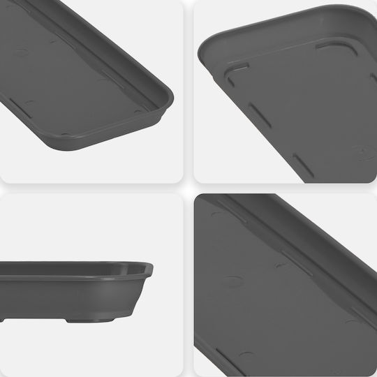 Kadax Farfurie Pentru Floare Din Plastic Antracit 40x14.9cm 31519