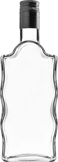 Glass 500ml Liqueur Bottle Long Black Cap 1 Pc