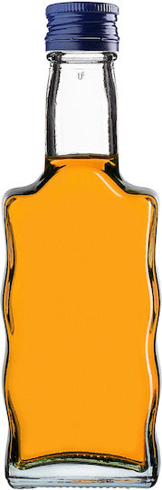 Glass 200ml Liqueur Bottle Navy Blue Cap 1 Pc