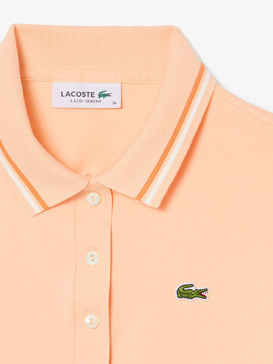 Damen Polo Bluse Kurzärmelig Koralle